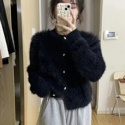 Cardigan mohair femme-Old Money