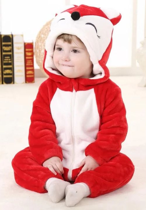 Combinaison Pyjama <br> Renard Carmin Bébé