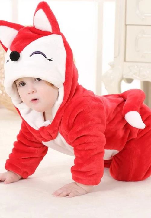 Combinaison Pyjama <br> Renard Carmin Bébé