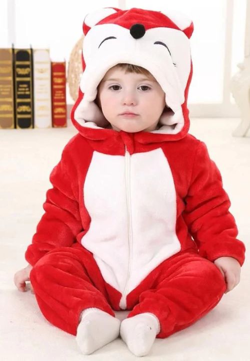 Combinaison Pyjama <br> Renard Carmin Bébé