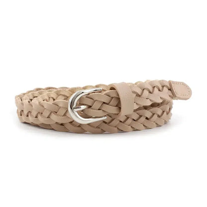 Ceinture beige tressée