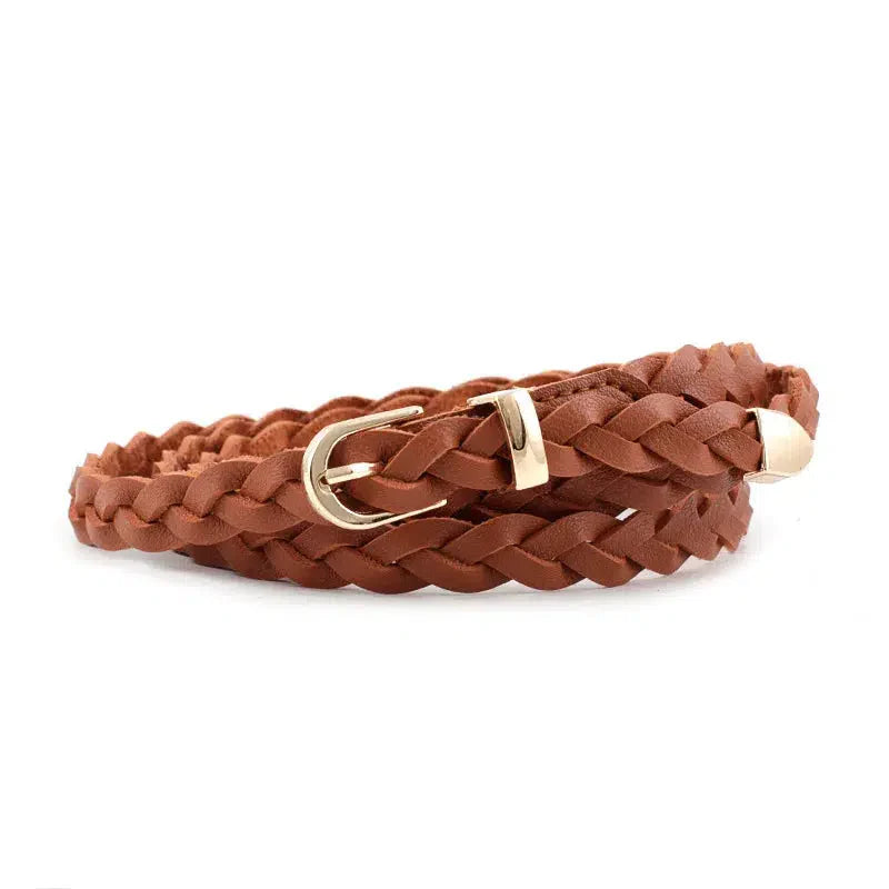 Ceinture cuir tressé-Old Money