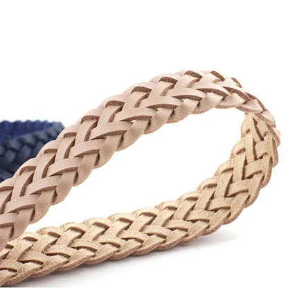 Ceinture cuir tressé