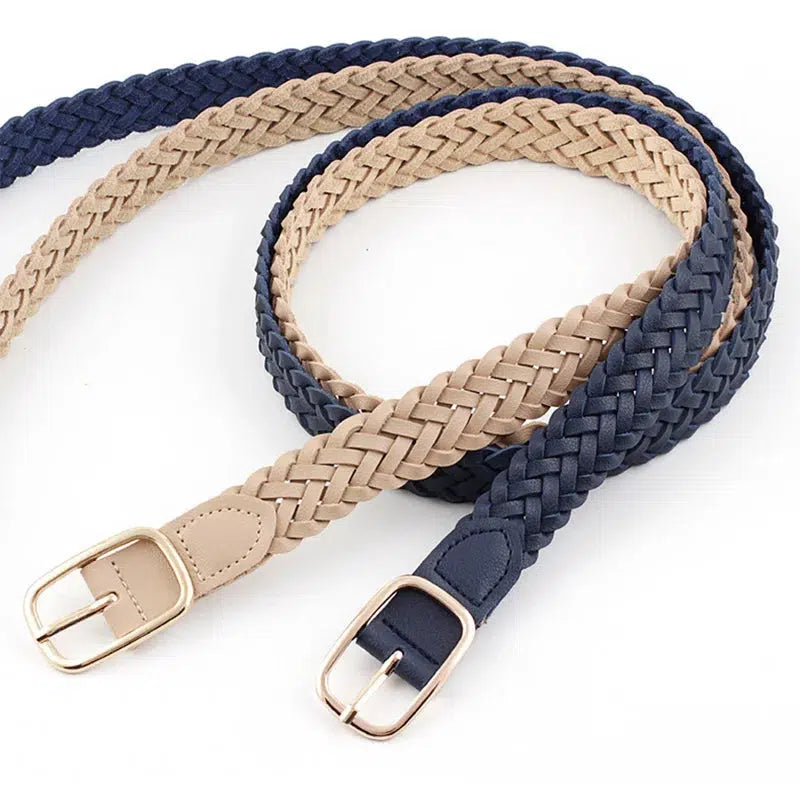 Ceinture cuir tressé