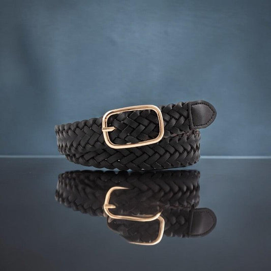 Ceinture cuir tressé
