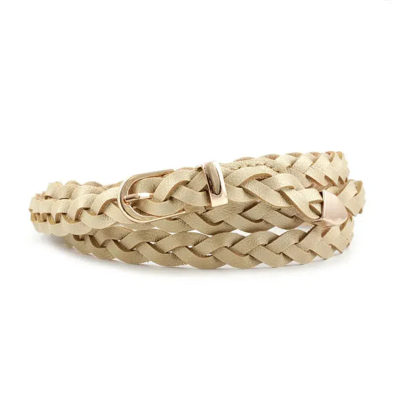 Ceinture cuir tressé-Old Money