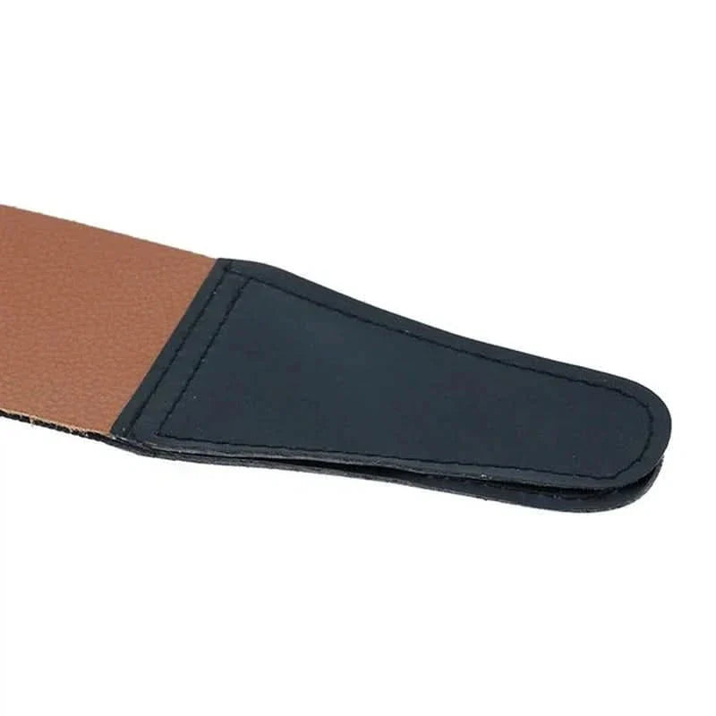 Ceinture d'affûtage en cuir double couche – 46 cm pour rasoirs droits et outils de coupe