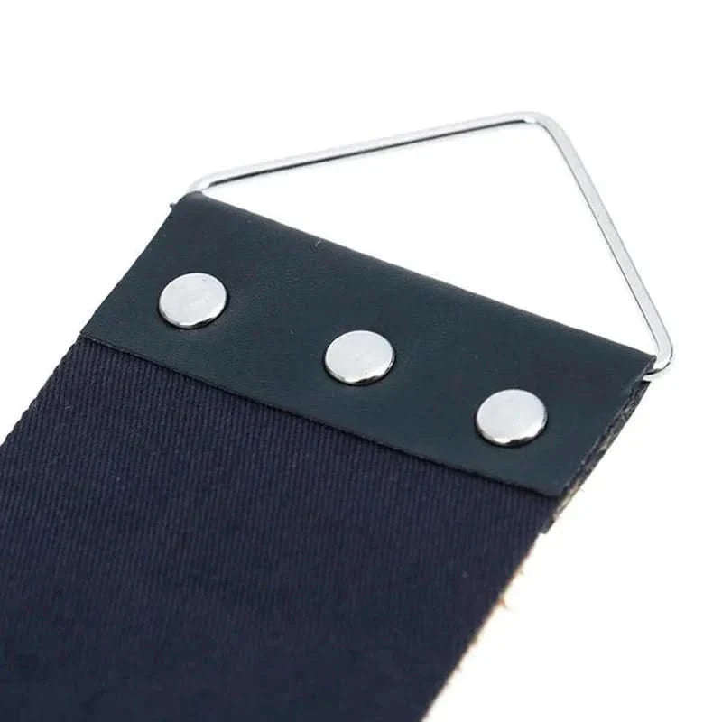 Ceinture d'affûtage en cuir double couche – 46 cm pour rasoirs droits et outils de coupe