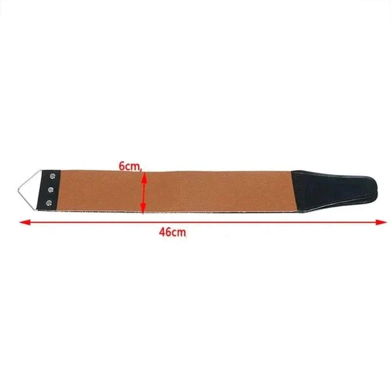 Ceinture d'affûtage en cuir double couche – 46 cm pour rasoirs droits et outils de coupe