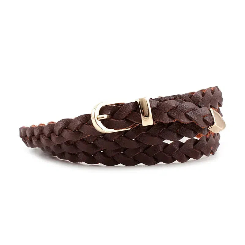 Ceinture tressée camel