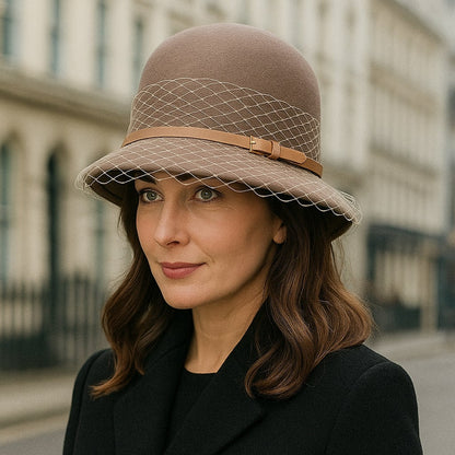 Chapeau Melon Cloche en Laine - Rétro