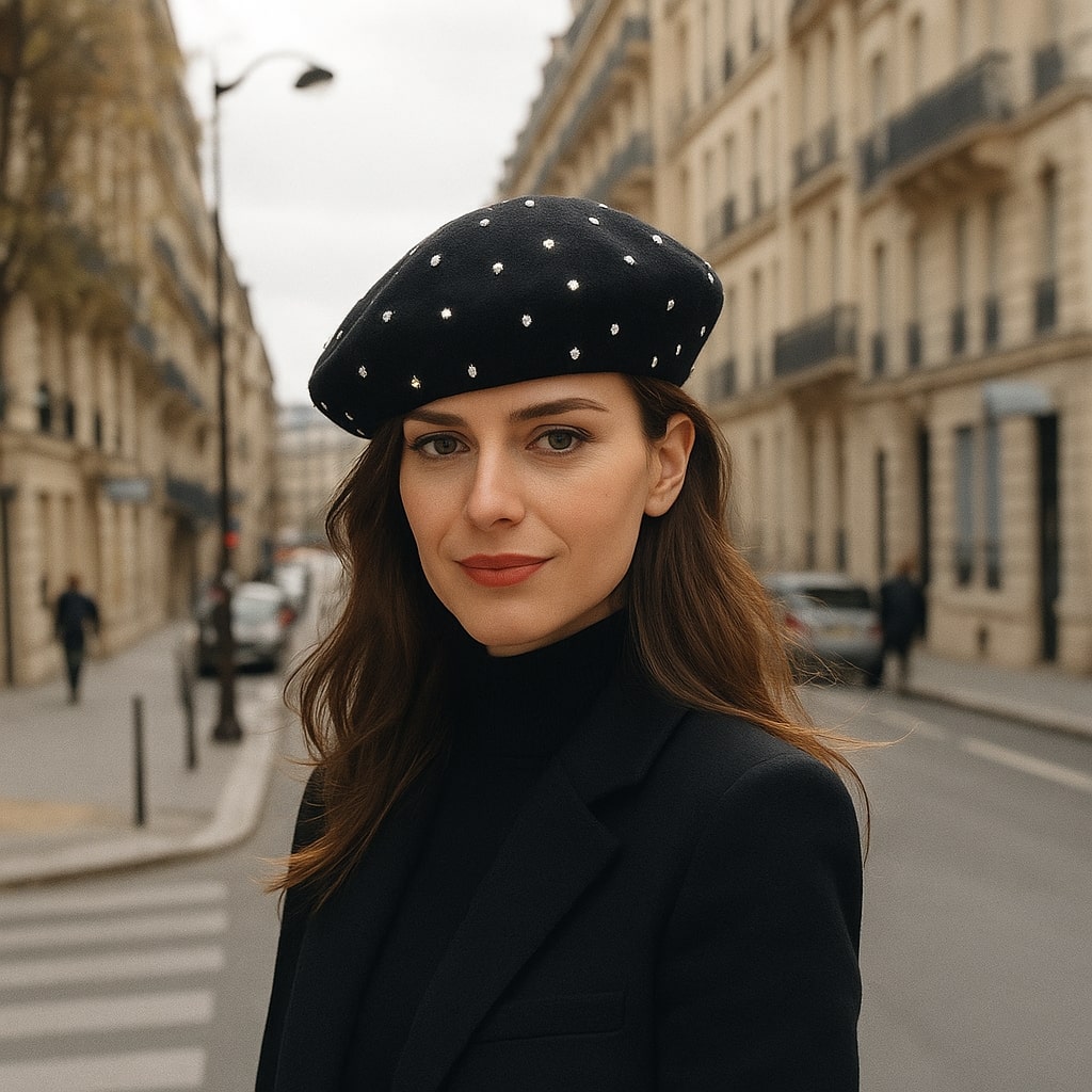 Béret Femme Scintillant Luxe
