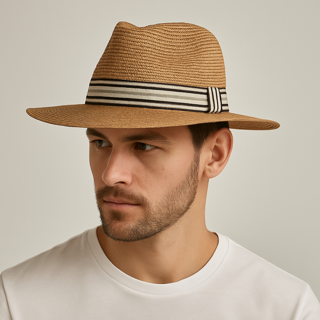 Chapeau Panama Unisexe Rayé – Luca