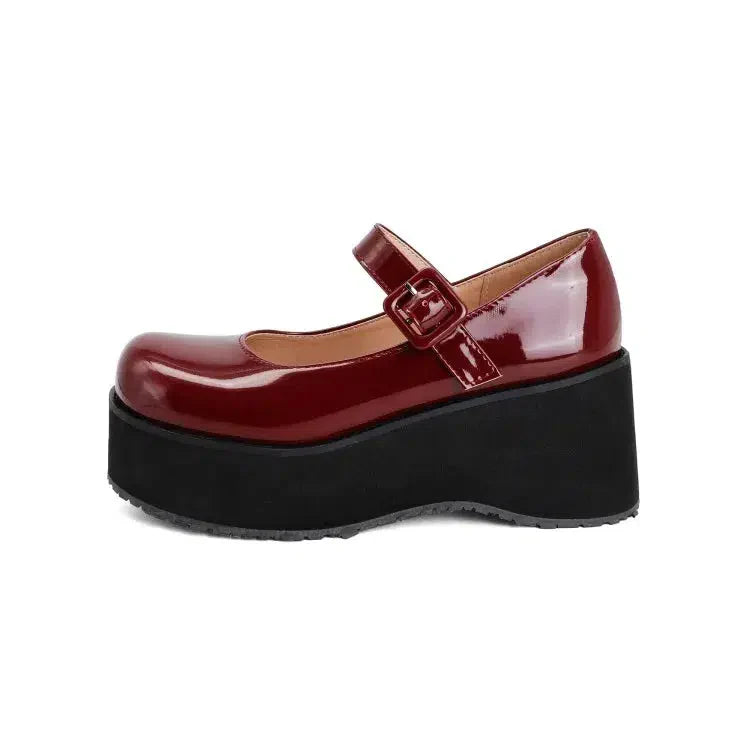 Chaussure mary jane plateforme-Old Money