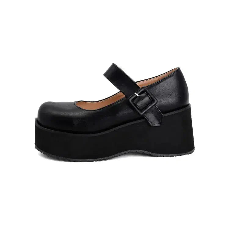 Chaussure mary jane plateforme-Old Money