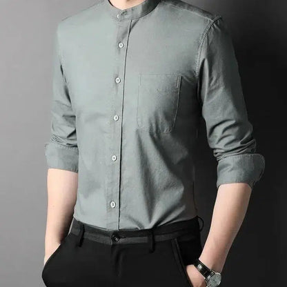 Chemise col mao homme luxe