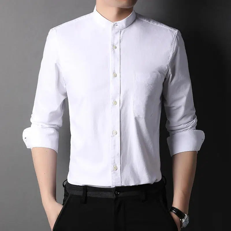 Chemise col mao homme luxe