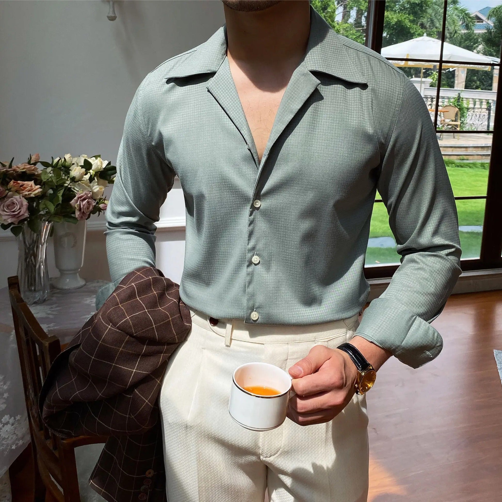 Chemise homme mariage luxe-Old Money