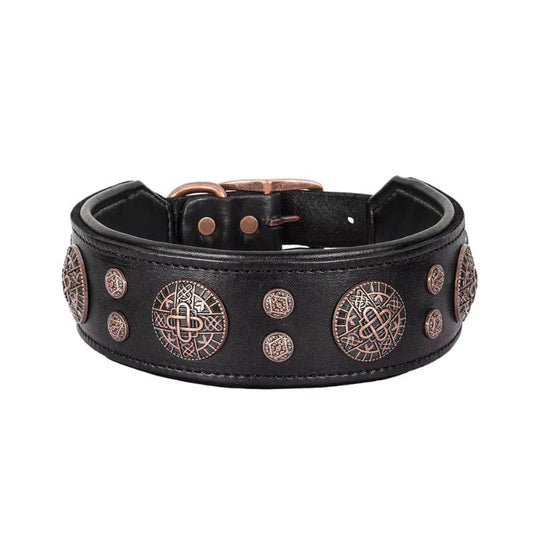 Collier Cuir Chien Piece