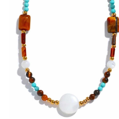 Collier Perle Brunes