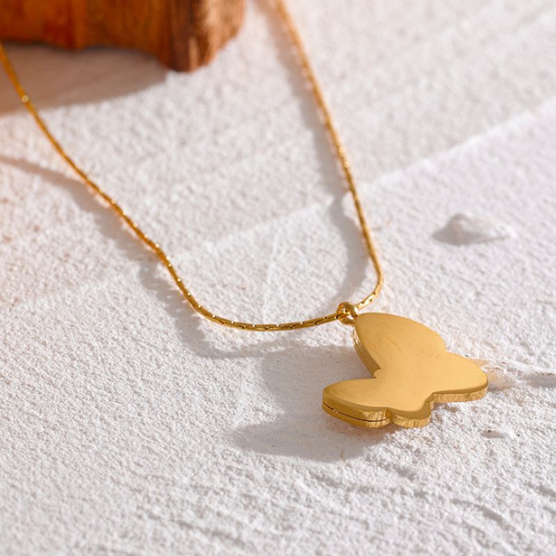 Collier Acier Inoxydable Butterfly