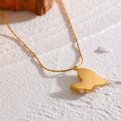 Collier Acier Inoxydable Butterfly