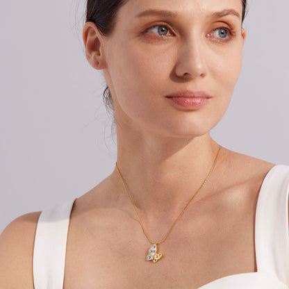 Collier Acier Inoxydable Butterfly