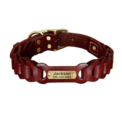 Collier Chien Cuir Personnalisable