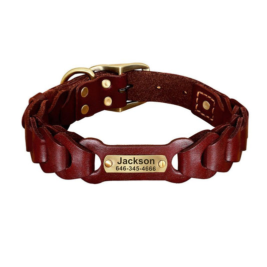 Collier Chien Cuir Personnalisable