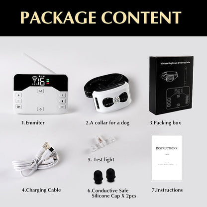 Clôture Sans Fil & Collier de Dressage 2-en-1 pour Chien – Étanche, Rechargeable, Portée 300 m