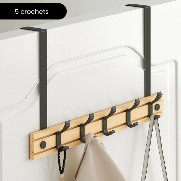 Porte manteau porte bois 5 crochets