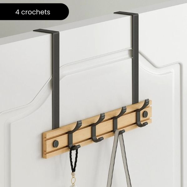 Porte manteau porte bois 4 crochets