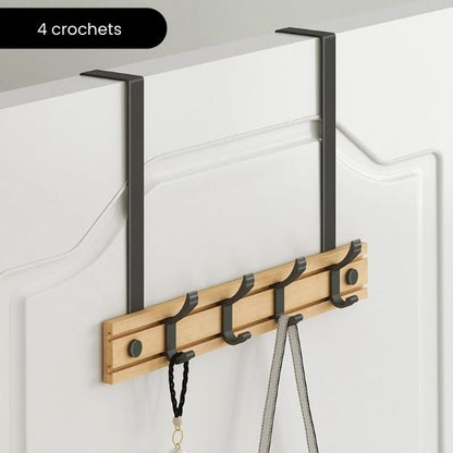 Porte manteau porte bois 4 crochets