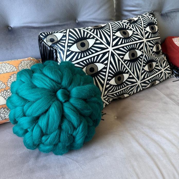Coussin noeud laine