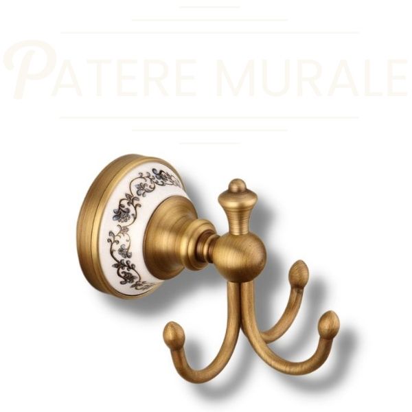 Patere salle de bain doré