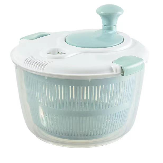 Essoreuse à salade bleue manuelle avec manivelle en plastique