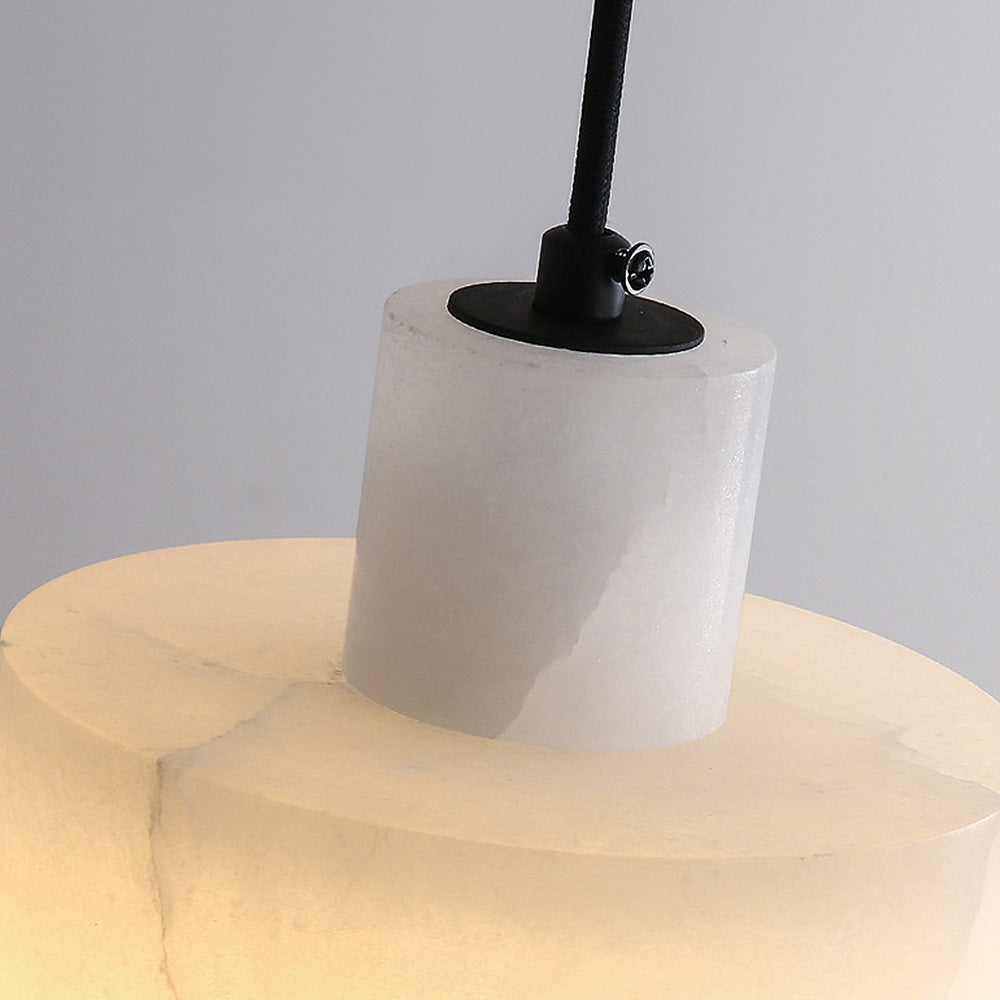 Plafonnier Pendante Scandinave en Marbre Blanc - Design Minimaliste Élégant pour Salon, Chambre et Salle à Manger
