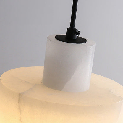 Plafonnier Pendante Scandinave en Marbre Blanc - Design Minimaliste Élégant pour Salon, Chambre et Salle à Manger