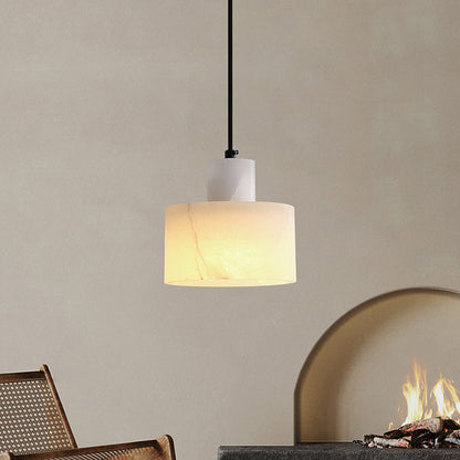 Plafonnier Pendante Scandinave en Marbre Blanc - Design Minimaliste Élégant pour Salon, Chambre et Salle à Manger