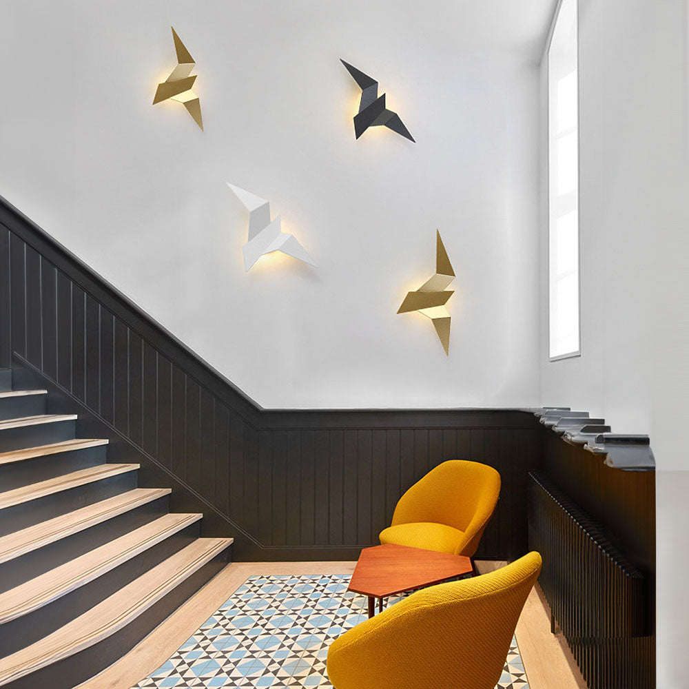 Applique Murale Créative Forme d'Oiseau – Lampe Artistique en Fer pour Décoration Intérieure