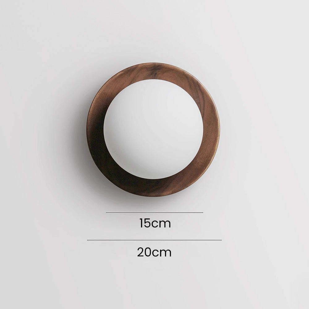Applique Murale Minimaliste en Bois et Verre - Design Moderne en Blanc Naturel