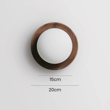 Applique Murale Minimaliste en Bois et Verre - Design Moderne en Blanc Naturel