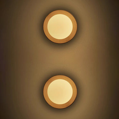 Applique Murale Minimaliste en Bois et Verre - Design Moderne en Blanc Naturel
