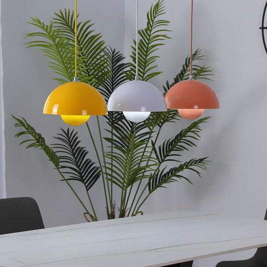 Suspension Auroraglo V2 - Lampe Moderne en Forme de Pot de Fleurs pour Chambre, Éclairage LED, Design Scandinave