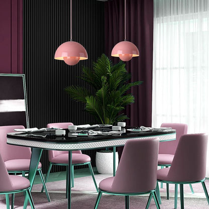 Suspension Auroraglo V2 - Lampe Moderne en Forme de Pot de Fleurs pour Chambre, Éclairage LED, Design Scandinave