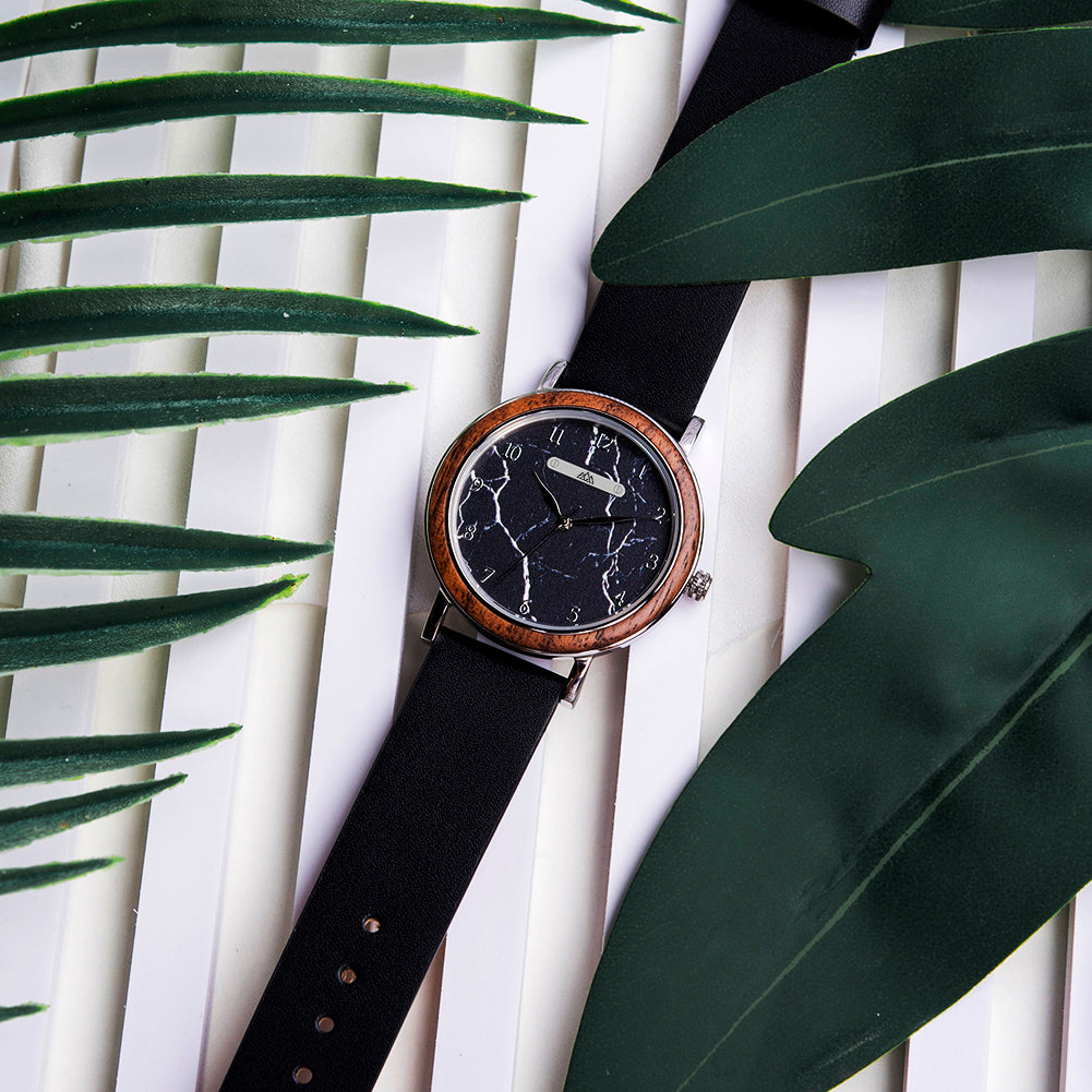 Montre Bois - Astoria Marbre Noir