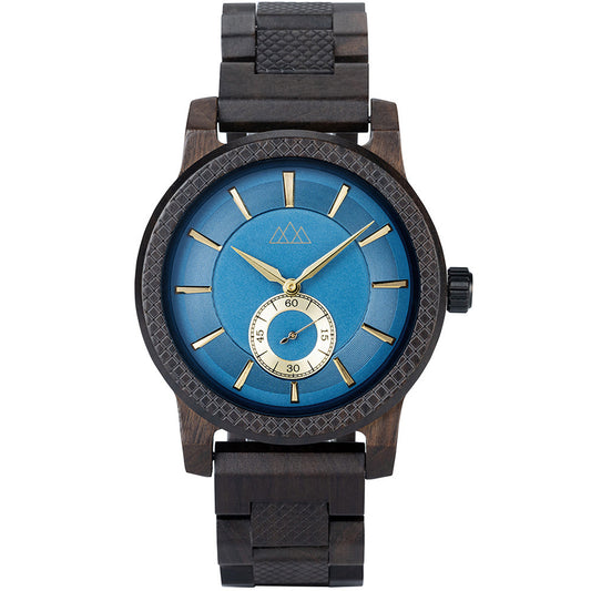 Montre Homme Bois - Teriol Blue