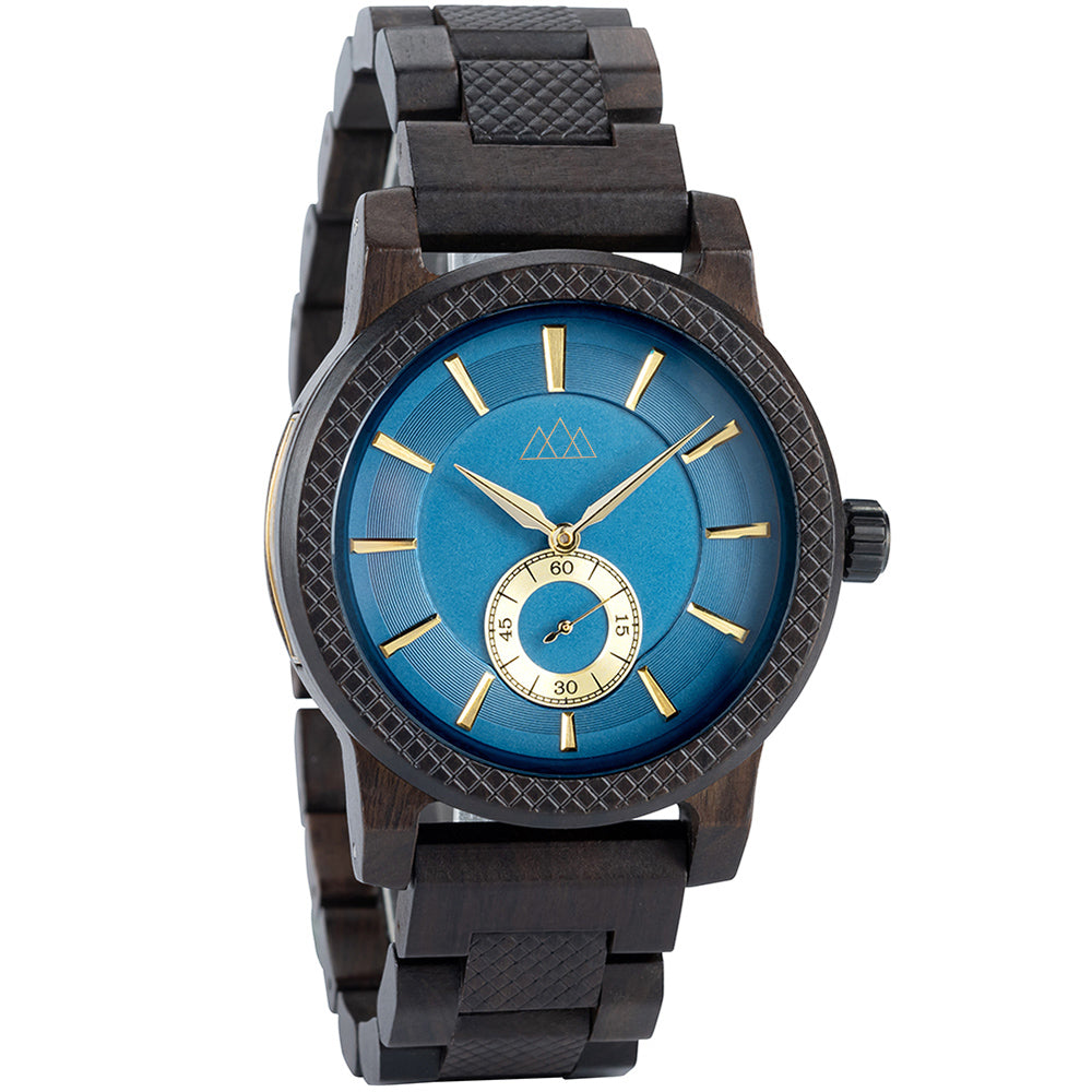 Montre Homme Bois - Teriol Blue