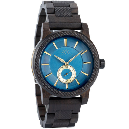 Montre Homme Bois - Teriol Blue