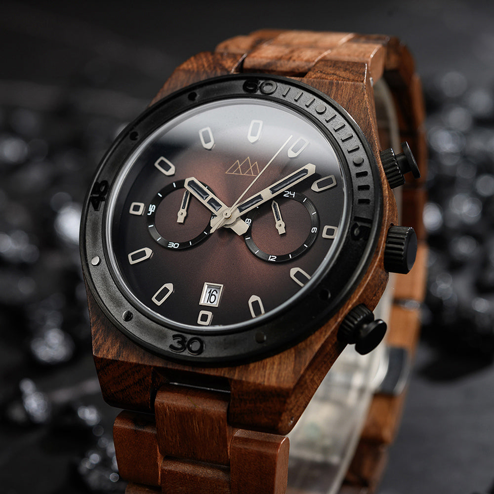 Montre en Bois Pour Homme - Roadster Brown